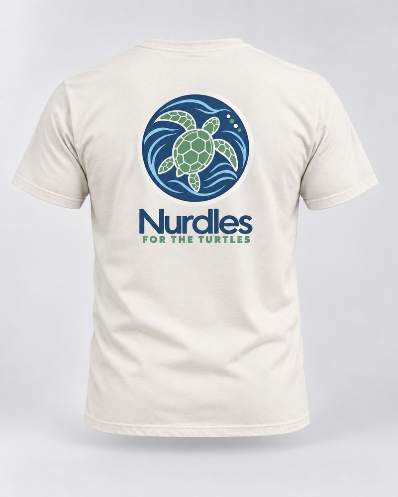 Nurdles Tee, White, back view